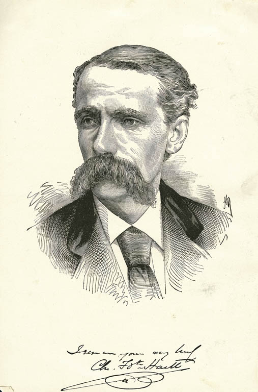 Dessin noir et blanc d’un homme à la moustache imposante