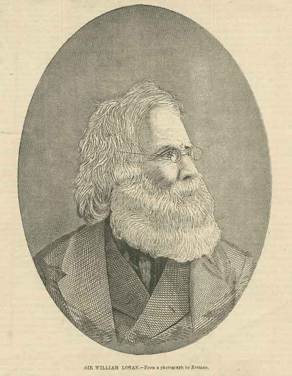 Black and white print of man with a thick beard facing left