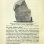 Black and white image of printed page and drawing of a rock